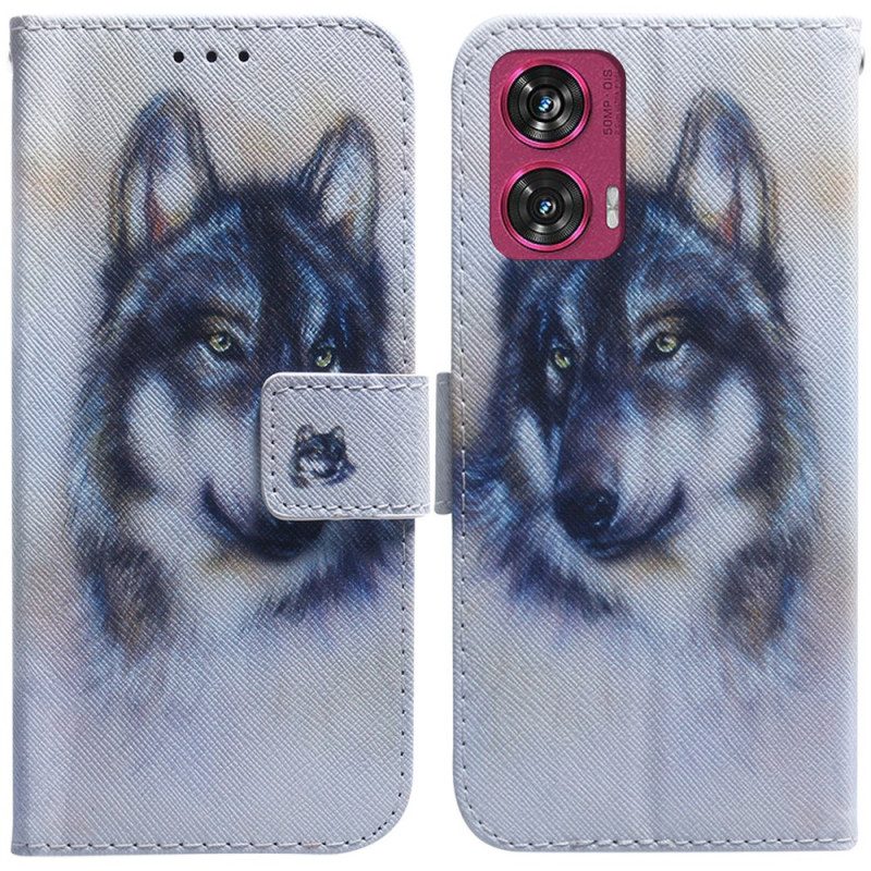 Bescherming Hoesje Motorola Edge 50 Fusion Wolvenaquarel