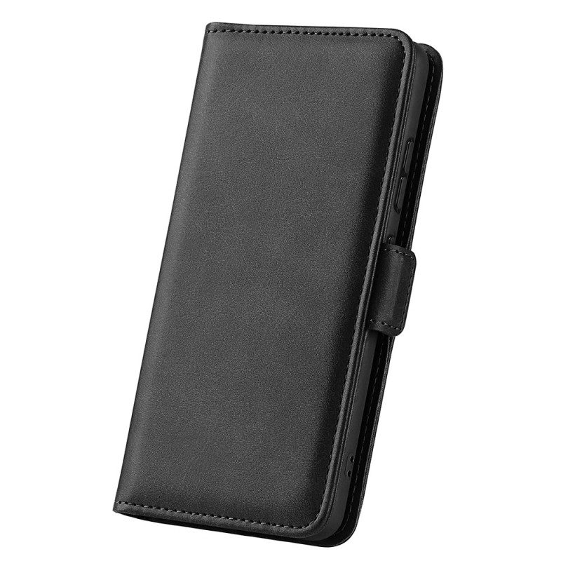 Flip Case Leren Motorola Edge 50 Fusion Dubbele Sluiting