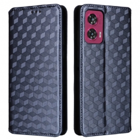 Folio-hoesje Motorola Edge 50 Fusion 3d-diamanten Bescherming Hoesje