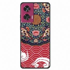 Hoesje Motorola Edge 50 Fusion Bloemencluster En Draak