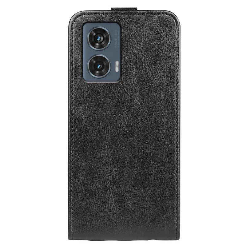 Leren Hoesje Motorola Edge 50 Fusion Verticale Klep Bescherming Hoesje