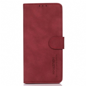 Leren Hoesje Voor Motorola Edge 50 Fusion Retrotextuur Khazneh