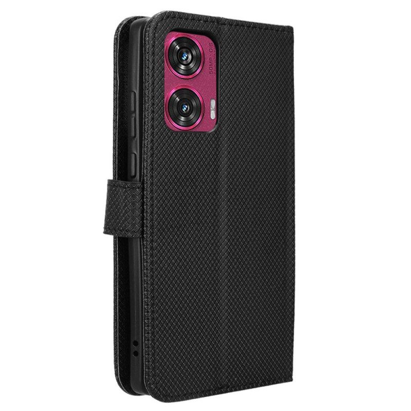 Leren Hoesje Voor Motorola Edge 50 Fusion Strappunten