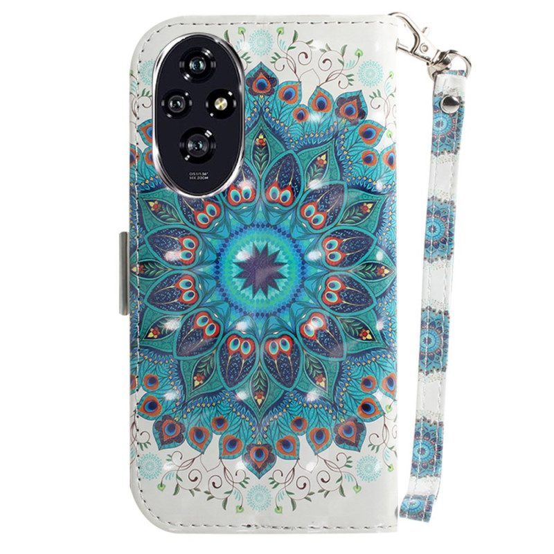 Bescherming Hoesje Honor 200 Groene Mandala Met Bandje