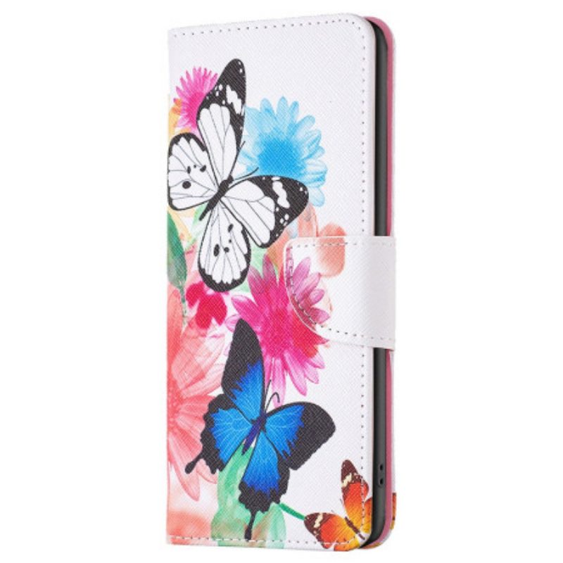 Leren Hoesje Honor 200 Twee Vlinders Bescherming Hoesje