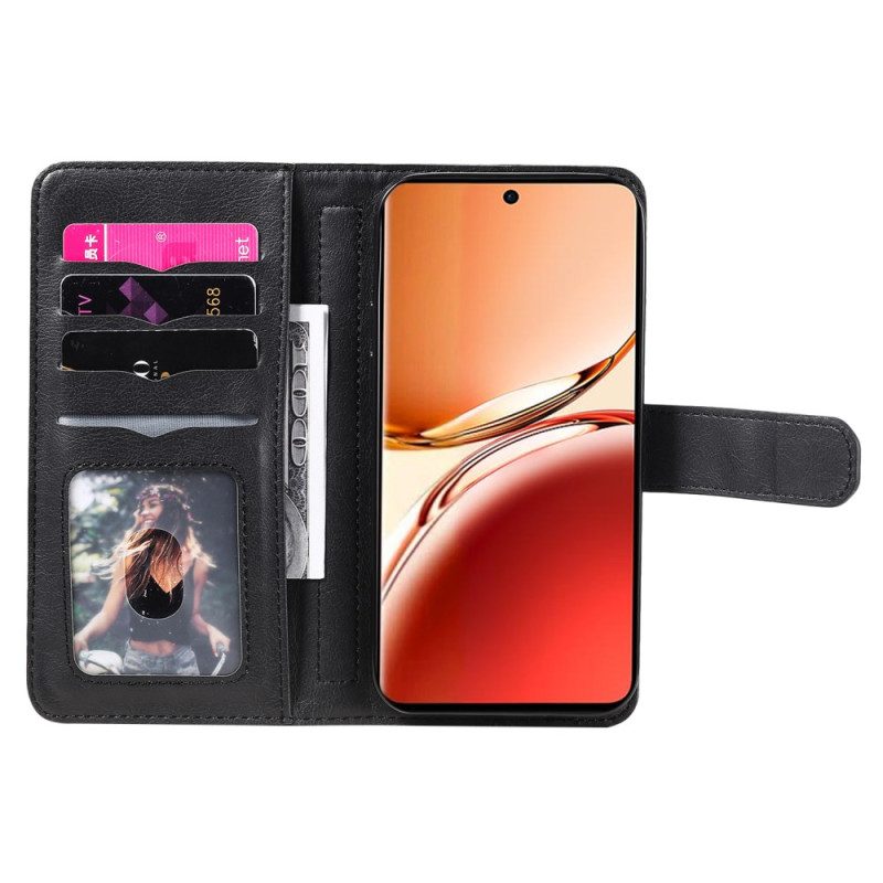 Flip Case Leren Oppo Reno 12f 5g 10 Kaarthouders