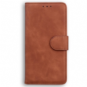 Flip Case Leren Oppo Reno 12f 5g Klassiek Suède-effect