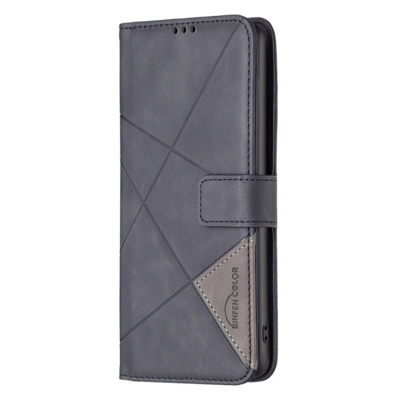 Folio-hoesje Oppo Reno 12f 5g Telefoonhoesje Binfen Kleur Geometrisch Patroon