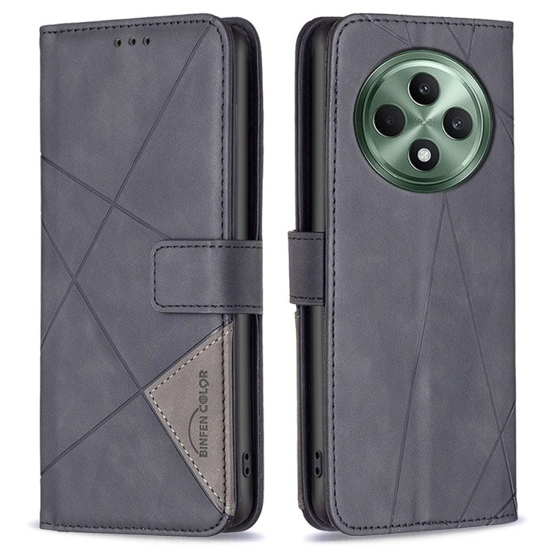 Folio-hoesje Oppo Reno 12f 5g Telefoonhoesje Binfen Kleur Geometrisch Patroon