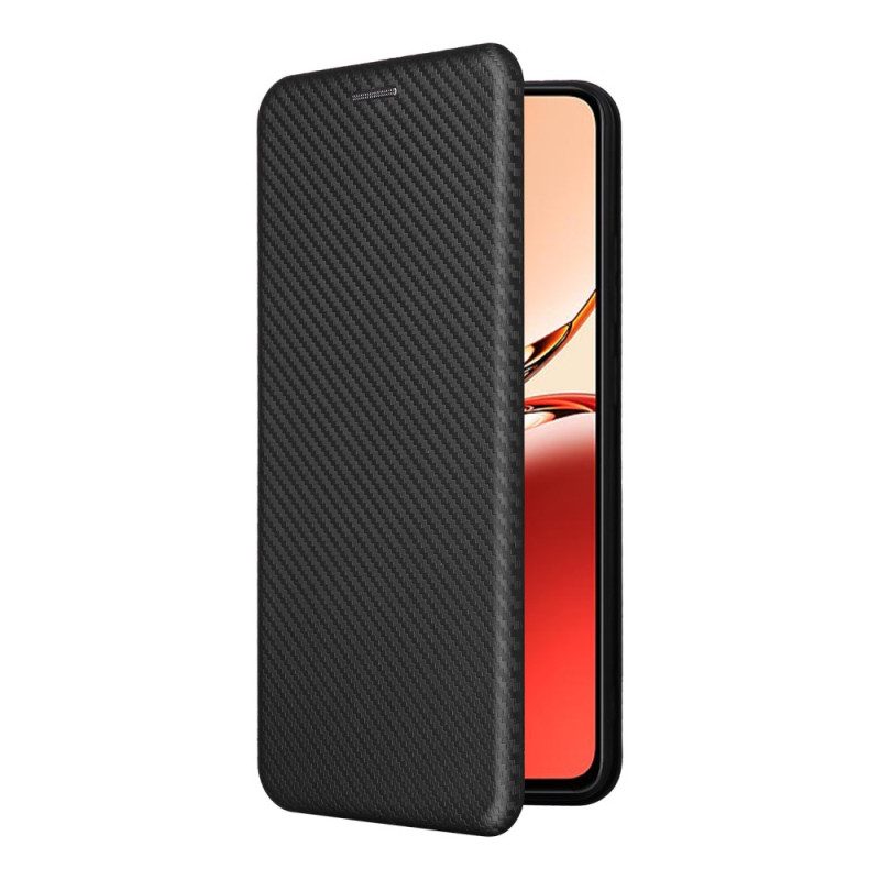 Folio-hoesje Oppo Reno 12f 5g Telefoonhoesje Koolstofvezel