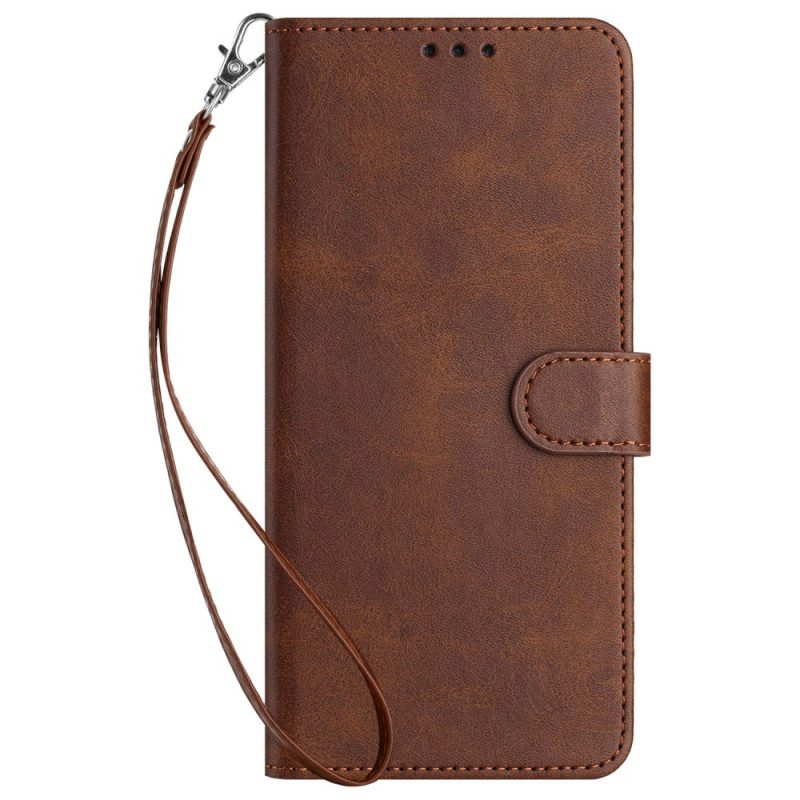 Folio-hoesje Oppo Reno 12f 5g Telefoonhoesje Ledereffect Met Riem