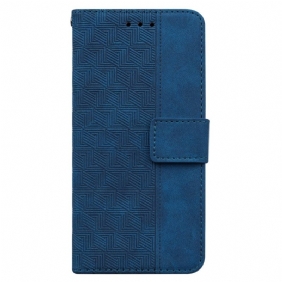 Leren Hoesje Oppo Reno 12f 5g Geweven Patroon Bescherming Hoesje