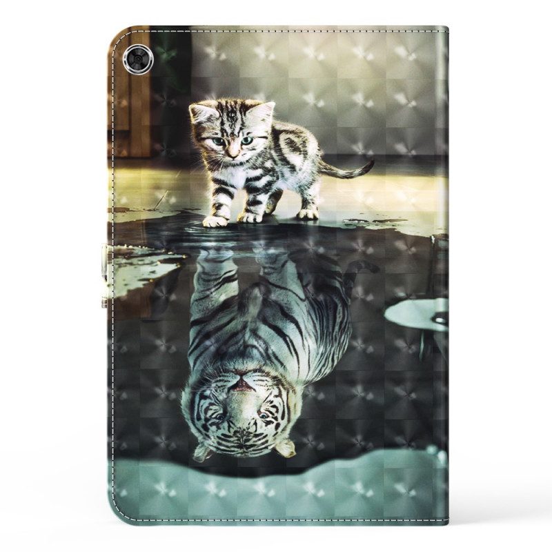 Flip Case voor Samsung Galaxy Tab A8 (2021) Lichtvlek Cat's Dream