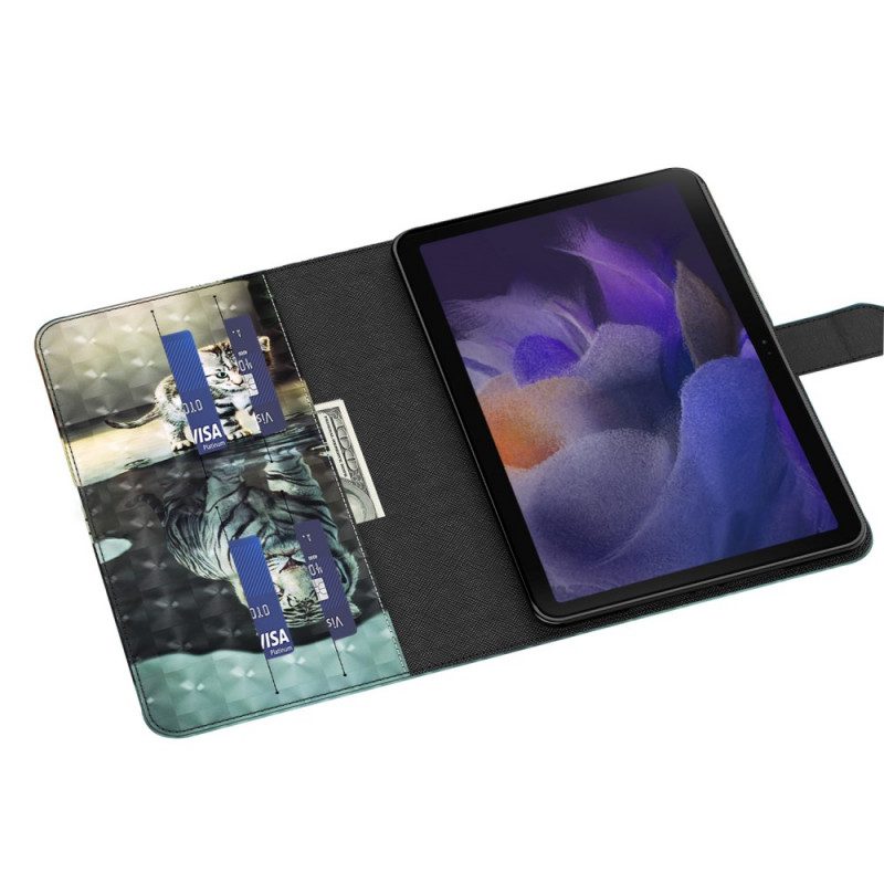 Flip Case voor Samsung Galaxy Tab A8 (2021) Lichtvlek Cat's Dream