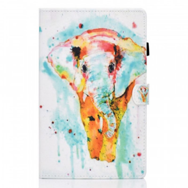 Folio-hoesje voor Samsung Galaxy Tab A8 (2021) Aquarel Olifant