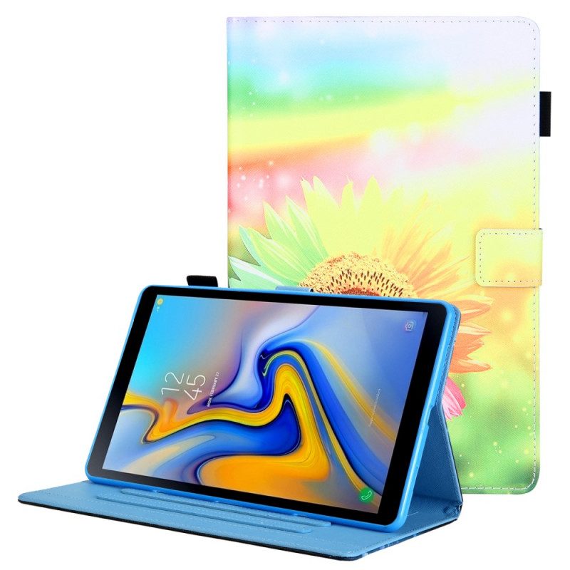 Folio-hoesje voor Samsung Galaxy Tab A8 (2021) Bloemen In De Zon