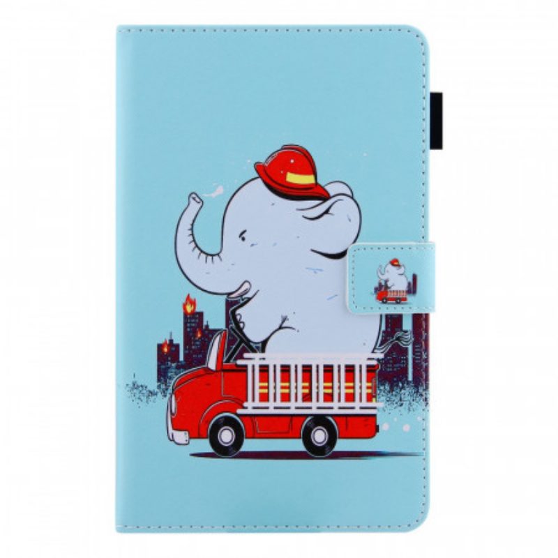 Folio-hoesje voor Samsung Galaxy Tab A8 (2021) Brandweerman Olifant