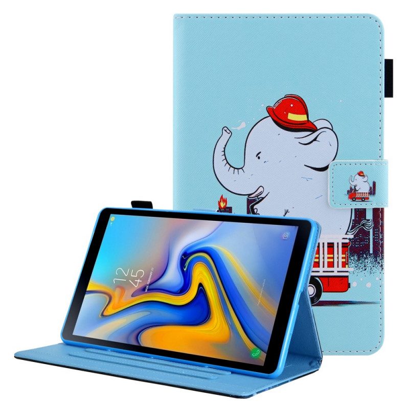 Folio-hoesje voor Samsung Galaxy Tab A8 (2021) Brandweerman Olifant