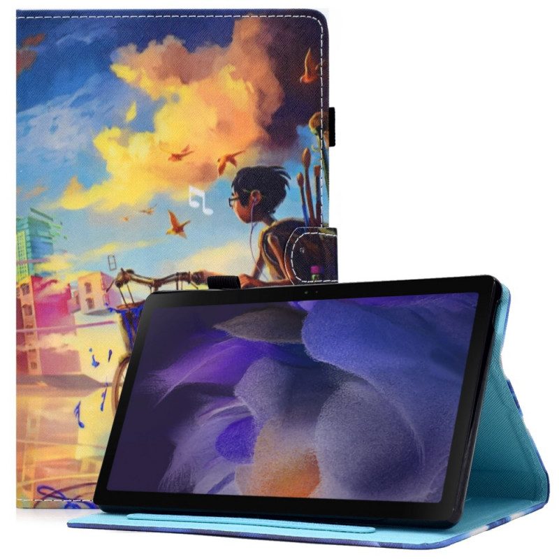 Folio-hoesje voor Samsung Galaxy Tab A8 (2021) Fiets Kunst