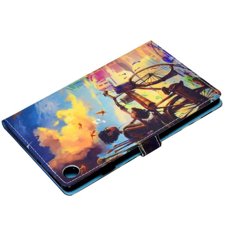 Folio-hoesje voor Samsung Galaxy Tab A8 (2021) Fiets Kunst