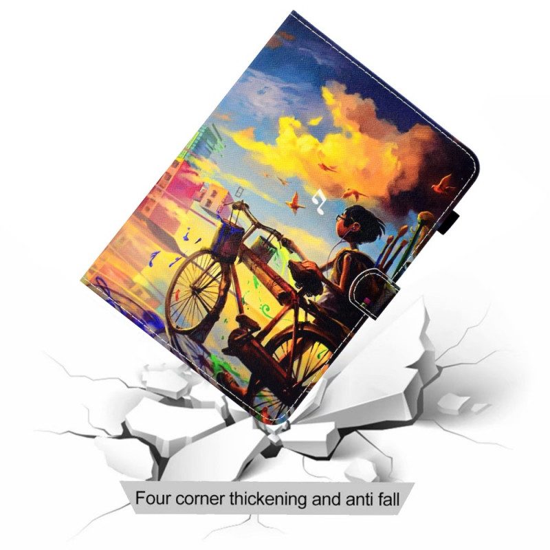 Folio-hoesje voor Samsung Galaxy Tab A8 (2021) Fiets Kunst