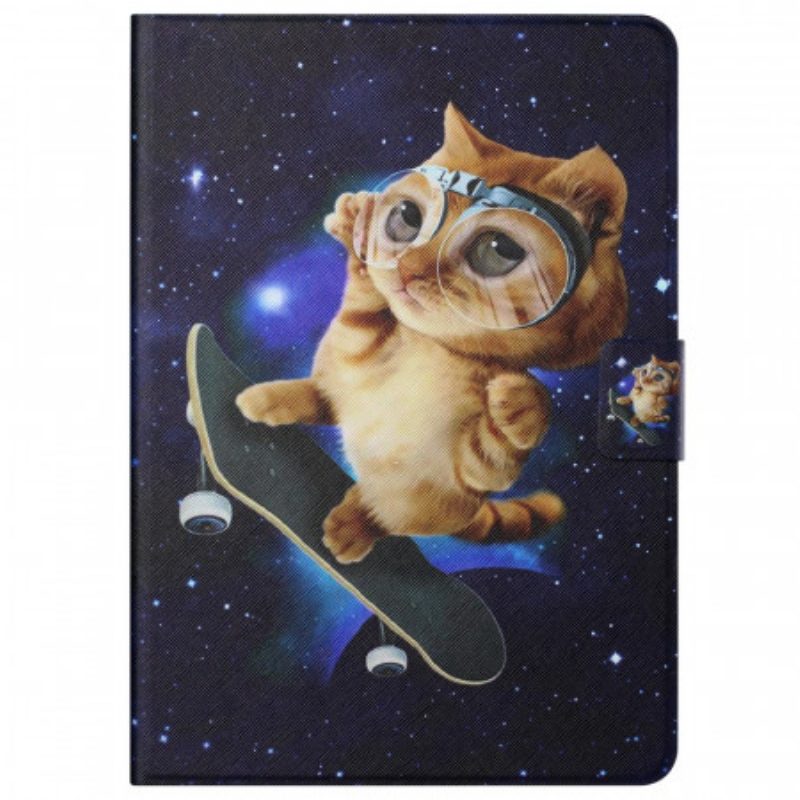 Folio-hoesje voor Samsung Galaxy Tab A8 (2021) Kat Skateboarden