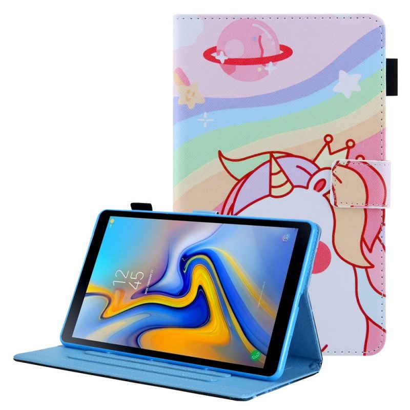 Folio-hoesje voor Samsung Galaxy Tab A8 (2021) Schattige Eenhoorn