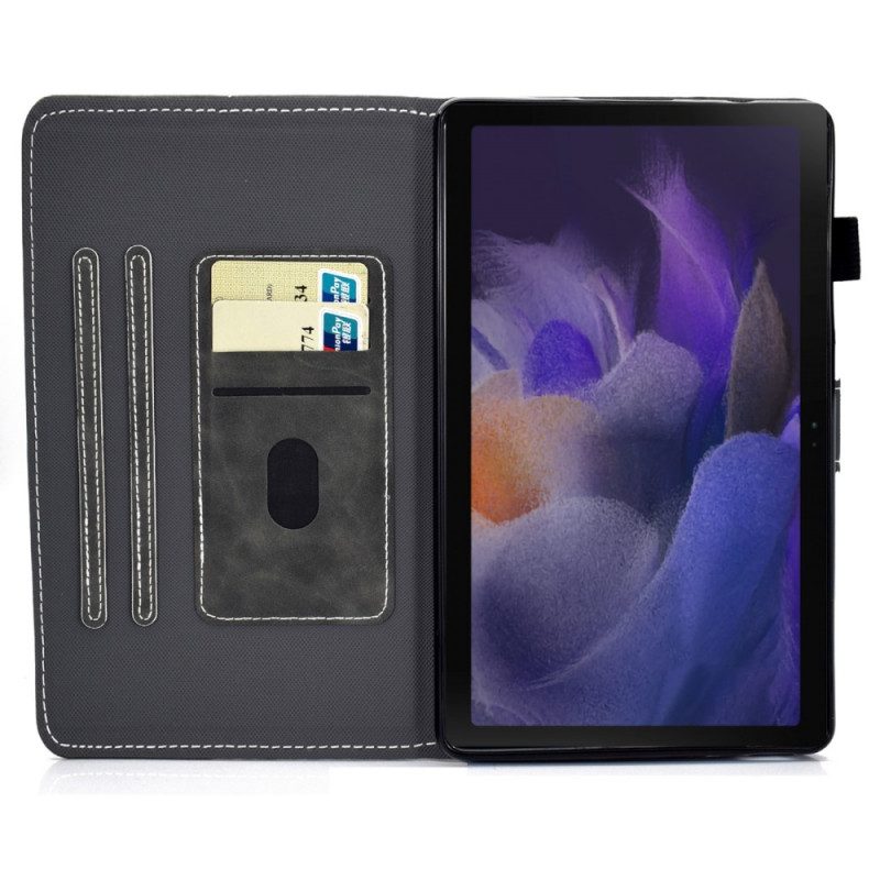 Folio-hoesje voor Samsung Galaxy Tab A8 (2021) Vintage Design Leereffect