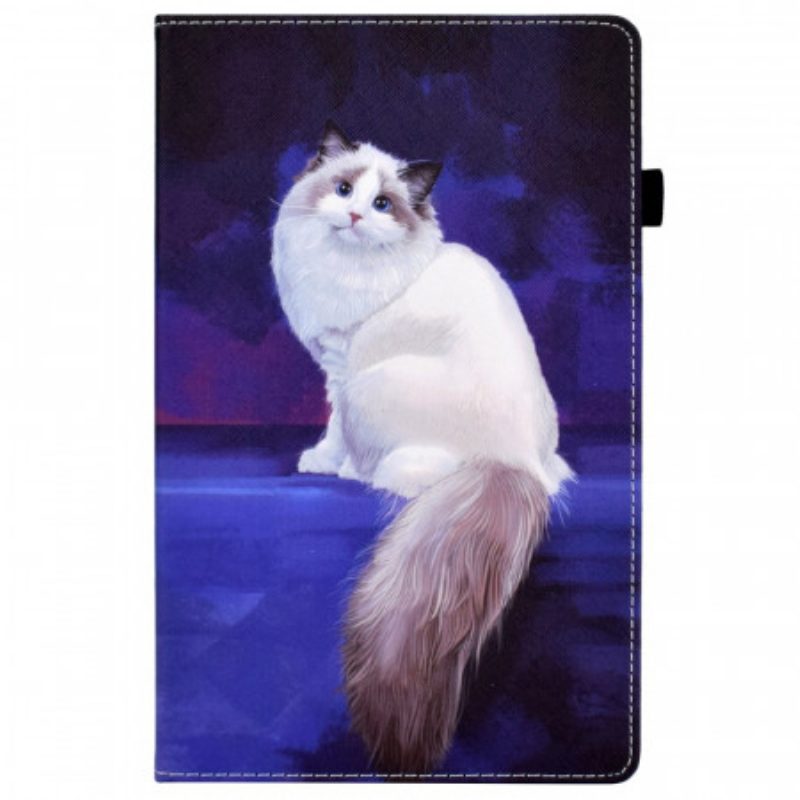 Folio-hoesje voor Samsung Galaxy Tab A8 (2021) Witte Kat