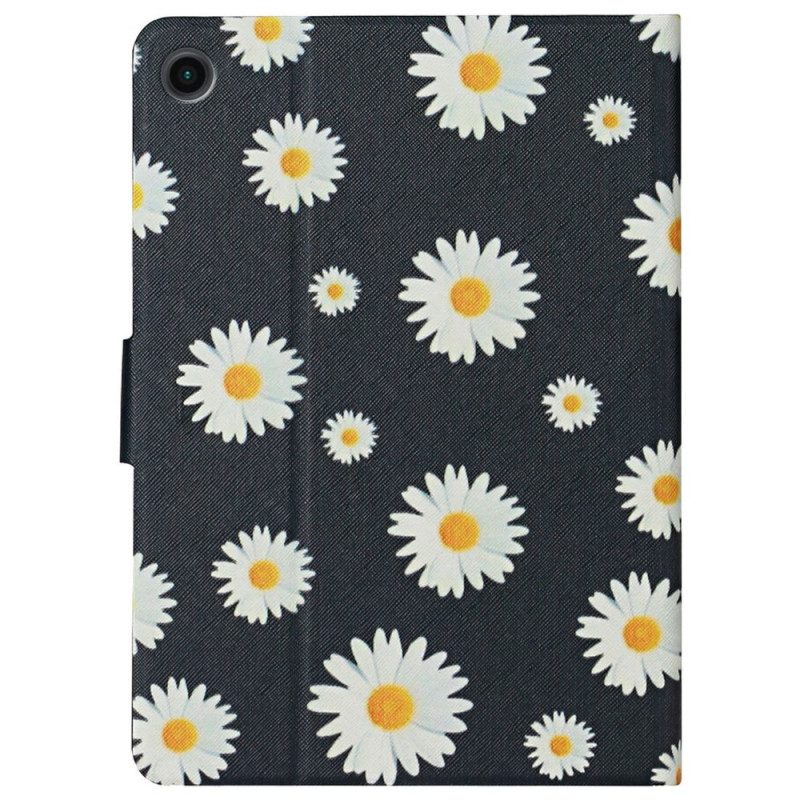 Leren Hoesje voor Samsung Galaxy Tab A8 (2021) Bloemen Bloemen Bloemen