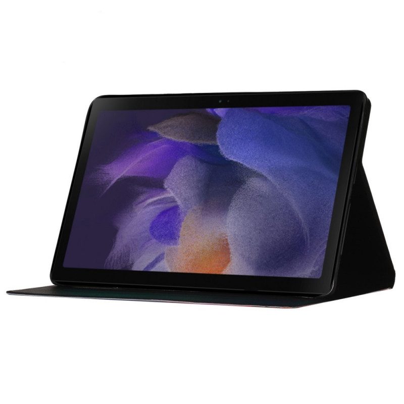 Leren Hoesje voor Samsung Galaxy Tab A8 (2021) Bloemen Bloemen Bloemen