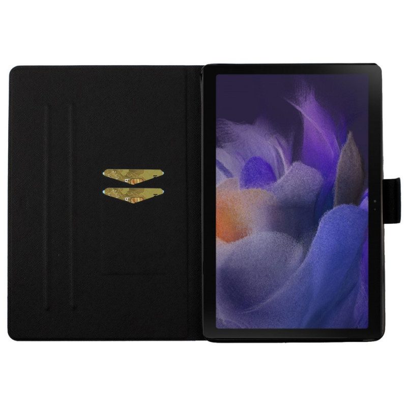 Leren Hoesje voor Samsung Galaxy Tab A8 (2021) Bloemen Bloemen Bloemen