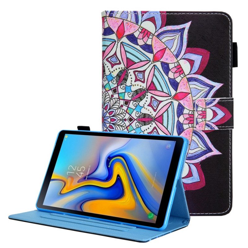 Leren Hoesje voor Samsung Galaxy Tab A8 (2021) Grafische Mandala