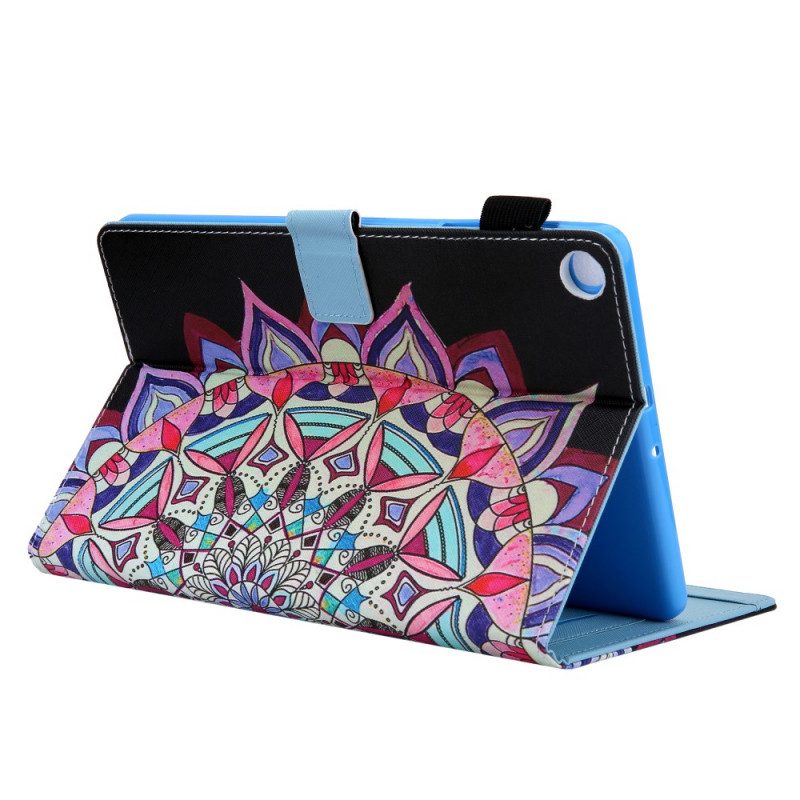 Leren Hoesje voor Samsung Galaxy Tab A8 (2021) Grafische Mandala