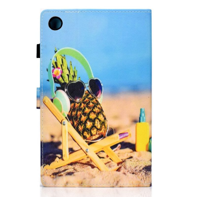 Leren Hoesje voor Samsung Galaxy Tab A8 (2021) Leuk Strand