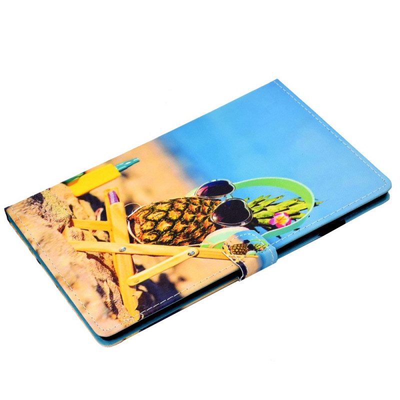 Leren Hoesje voor Samsung Galaxy Tab A8 (2021) Leuk Strand