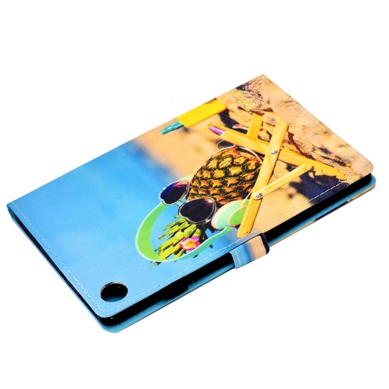 Leren Hoesje voor Samsung Galaxy Tab A8 (2021) Leuk Strand