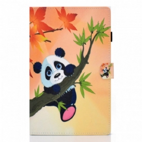 Leren Hoesje voor Samsung Galaxy Tab A8 (2021) Leuke Panda