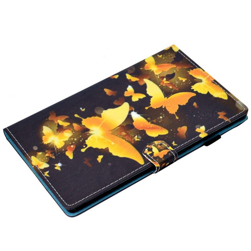 Leren Hoesje voor Samsung Galaxy Tab A8 (2021) Unieke Vlinders