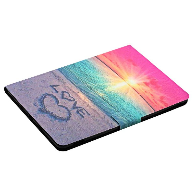 Leren Hoesje voor Samsung Galaxy Tab A8 (2021) Zonsondergang Liefde