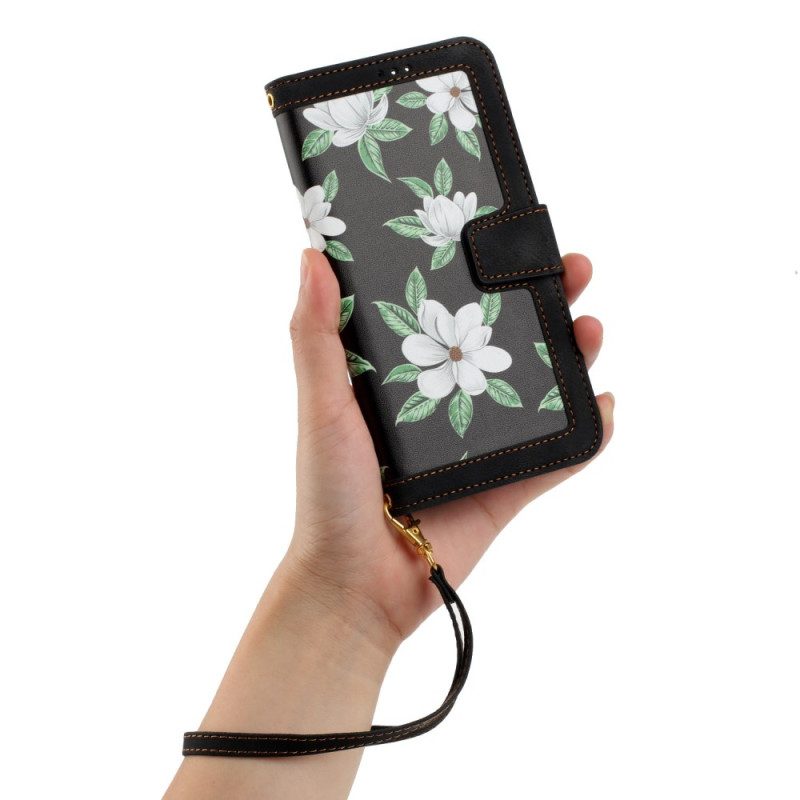 Flip Case voor iPhone 15 Plus Luxe Bloemen