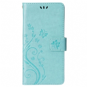 Folio-hoesje voor iPhone 15 Plus Bloemen En Vlinders