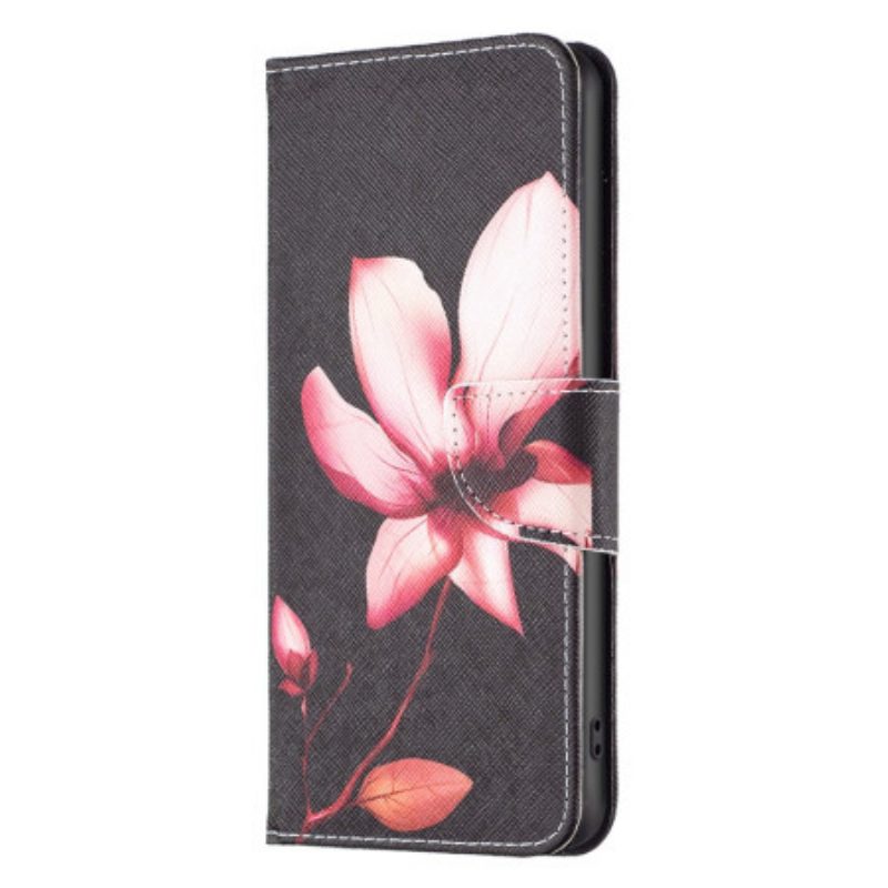 Folio-hoesje voor iPhone 15 Plus Roze Bloem