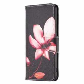 Folio-hoesje voor iPhone 15 Plus Roze Bloem