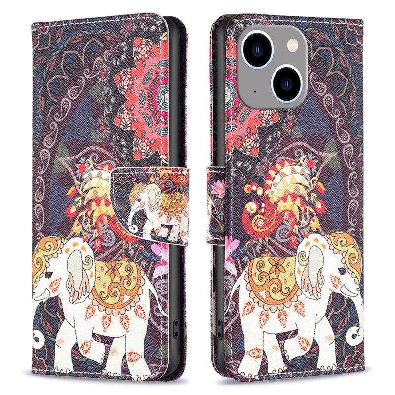 Folio-hoesje voor iPhone 15 Plus Stamolifant