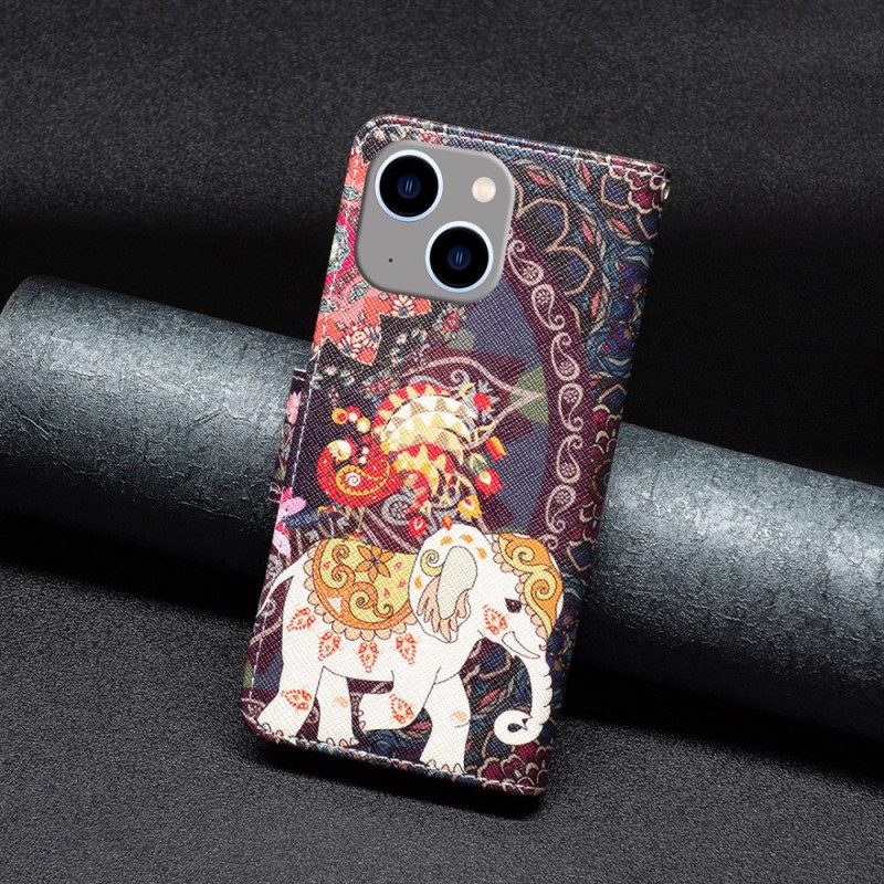 Folio-hoesje voor iPhone 15 Plus Stamolifant