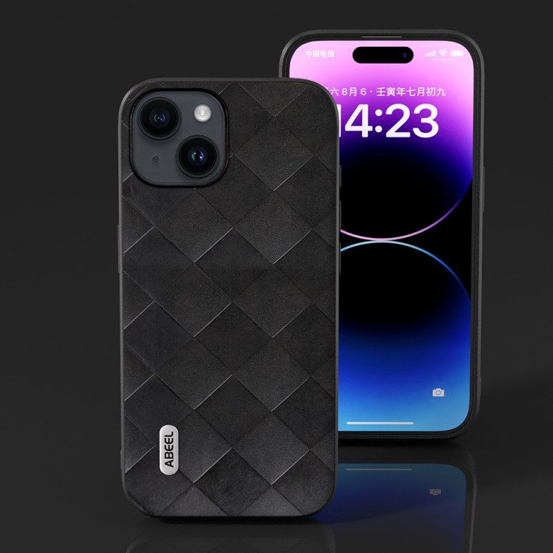 Hoesje voor iPhone 15 Plus Abeel Geweven Stijl