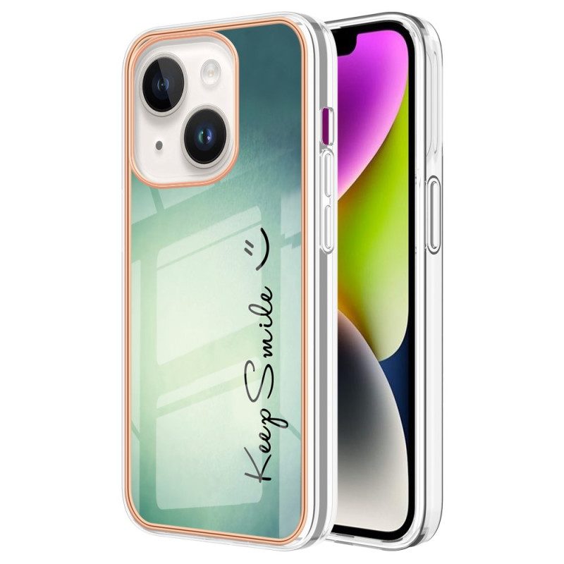 Hoesje voor iPhone 15 Plus Blijf Lachen