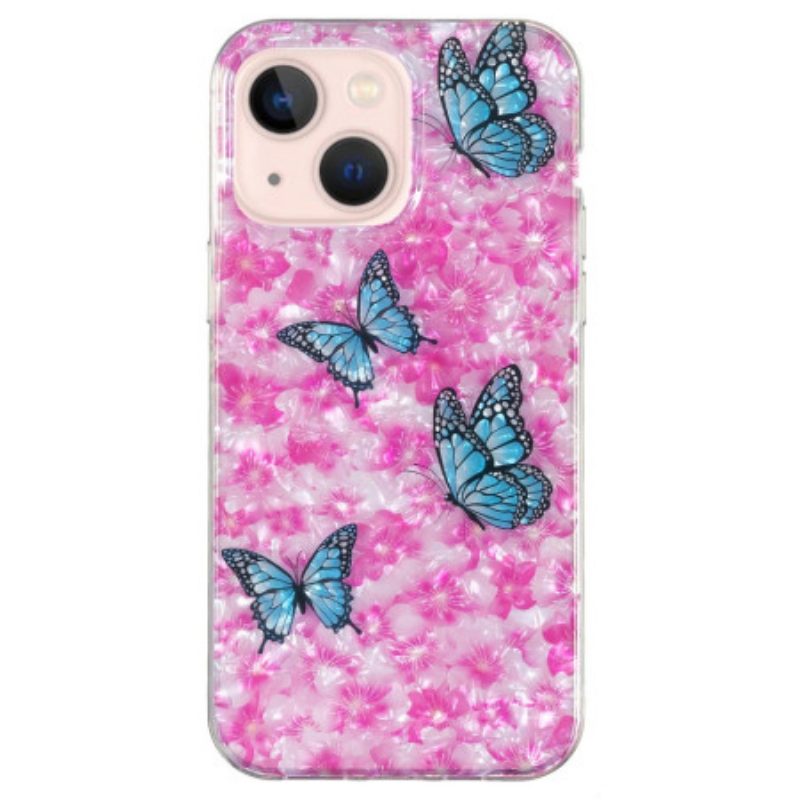 Hoesje voor iPhone 15 Plus Bloemen En Vlinders