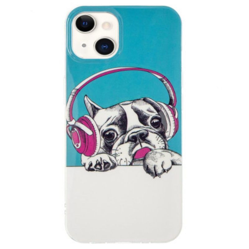 Hoesje voor iPhone 15 Plus Fluorescerende Hoofdtelefoon